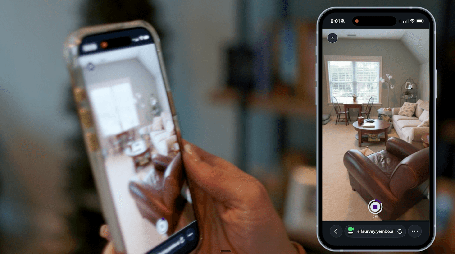 Recording a room walkthrough with your phone